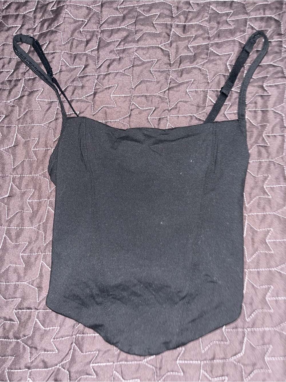 Victoria's Secret Black Spaghetti Strap Crop Cami